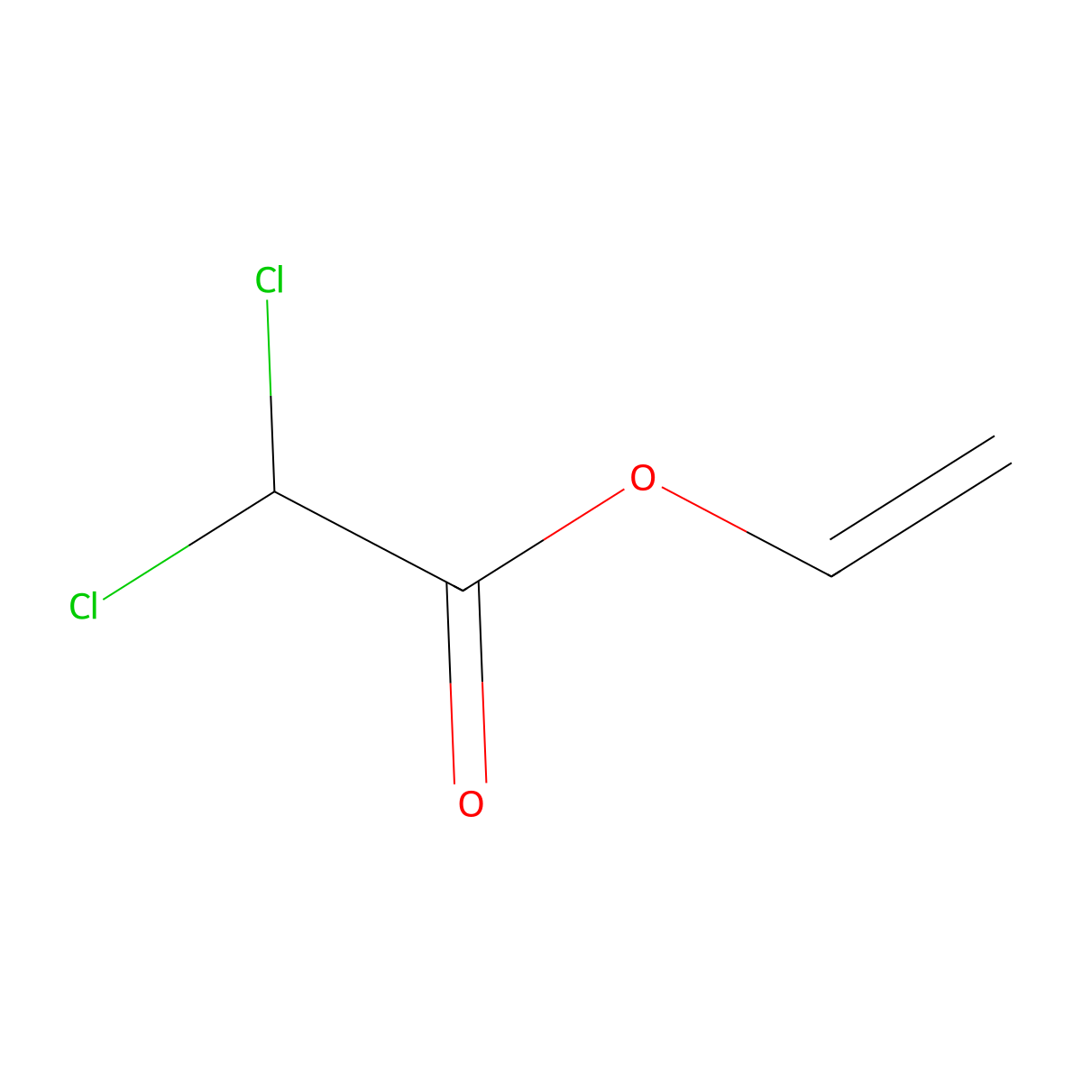 Vinyl dichloroacetate molecular structure, CAS 7561-04-8
