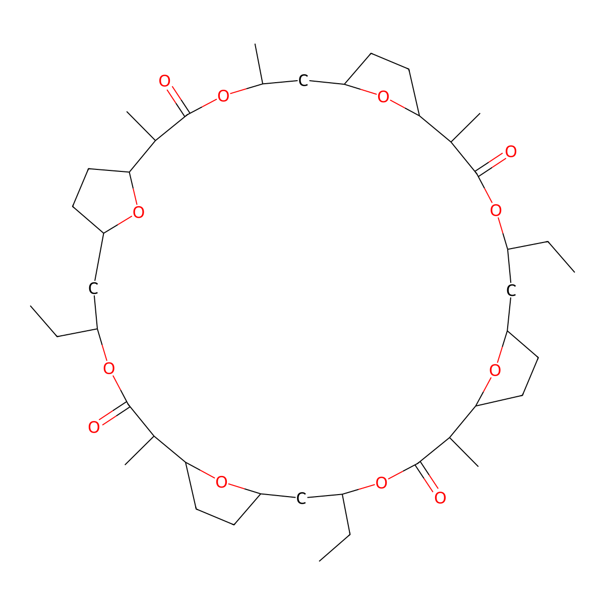 Trinactin molecular structure, CAS 7561-71-9