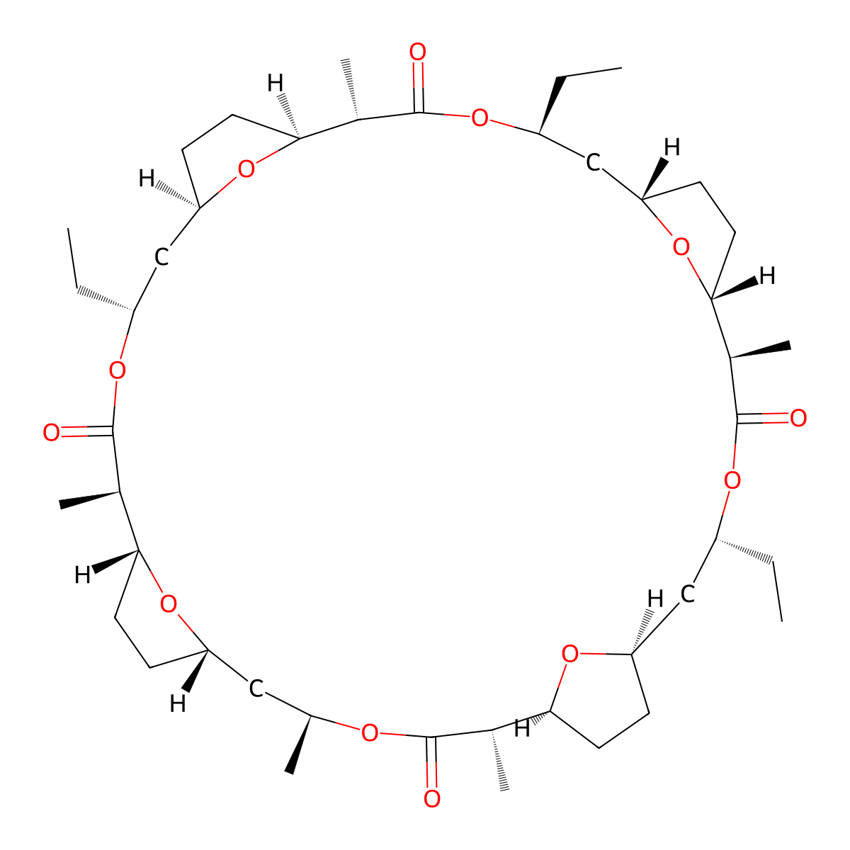 Trinactin molecular structure, CAS 7561-71-9