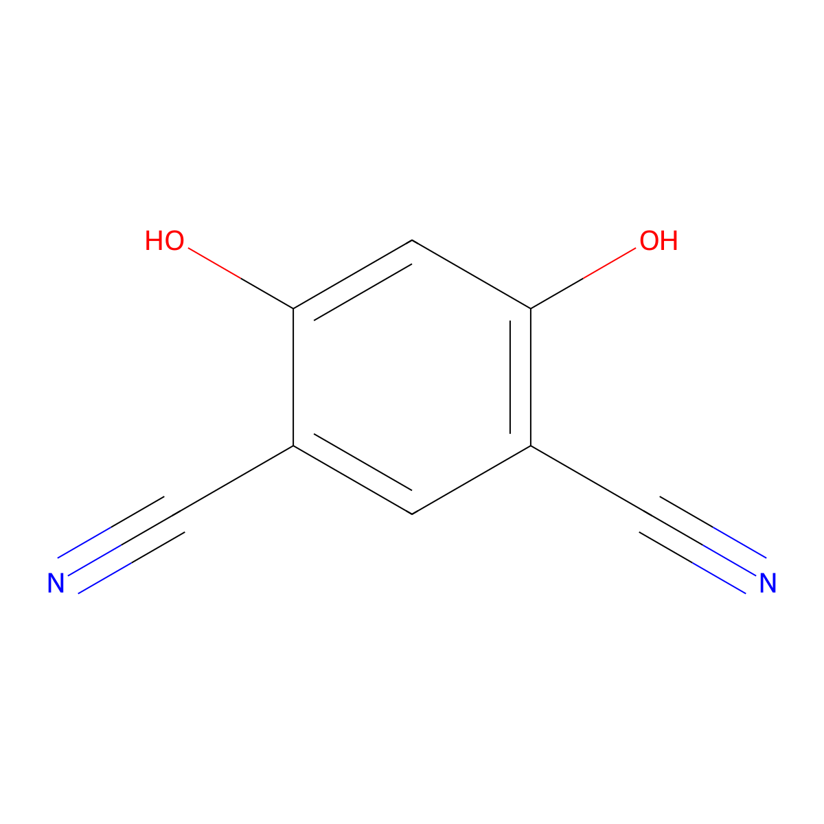 4,6-Dihydroxybenzene-1,3-dicarbonitrile molecular structure, CAS 75610-34-3