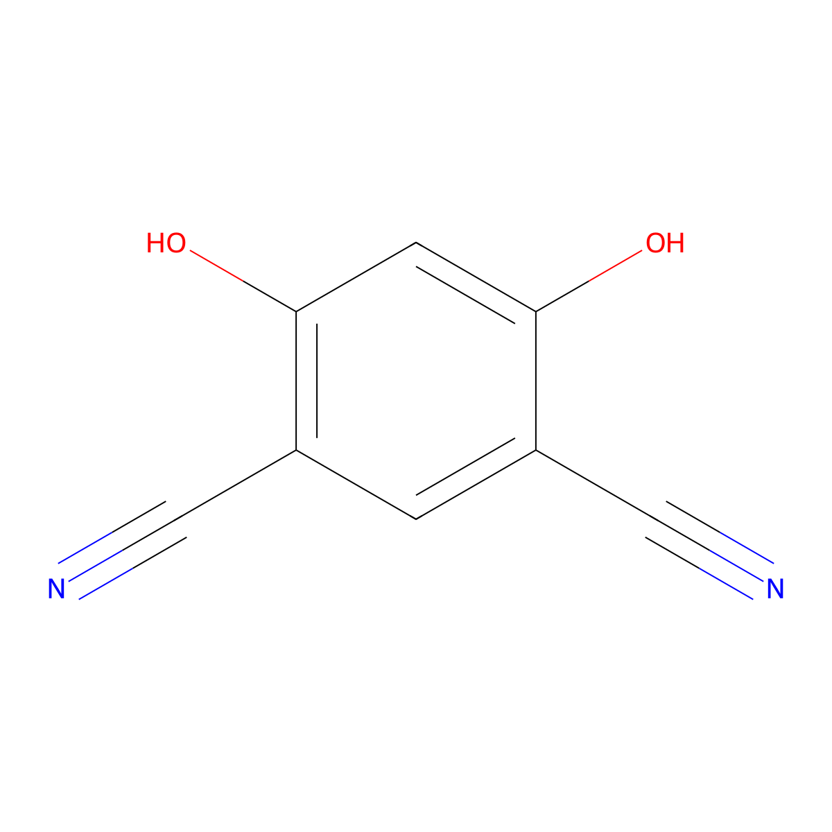 4,6-Dihydroxybenzene-1,3-dicarbonitrile molecular structure, CAS 75610-34-3
