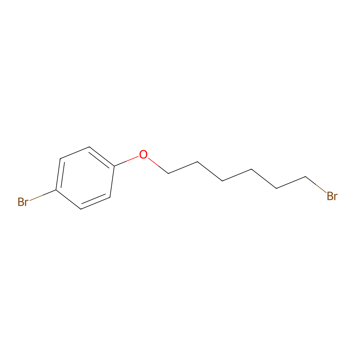 1-Bromo-4-((6-bromohexyl)oxy)benzene molecular structure, CAS 75612-73-6
