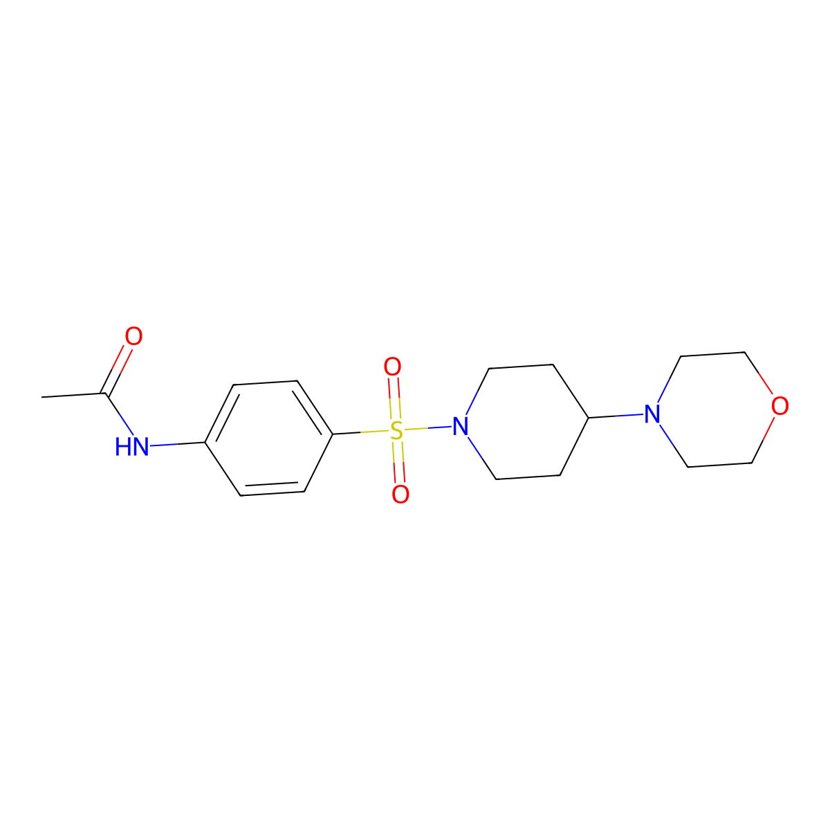N-[4-(4-morpholin-4-ylpiperidin-1-yl)sulfonylphenyl]acetamide molecular structure, CAS 756125-24-3