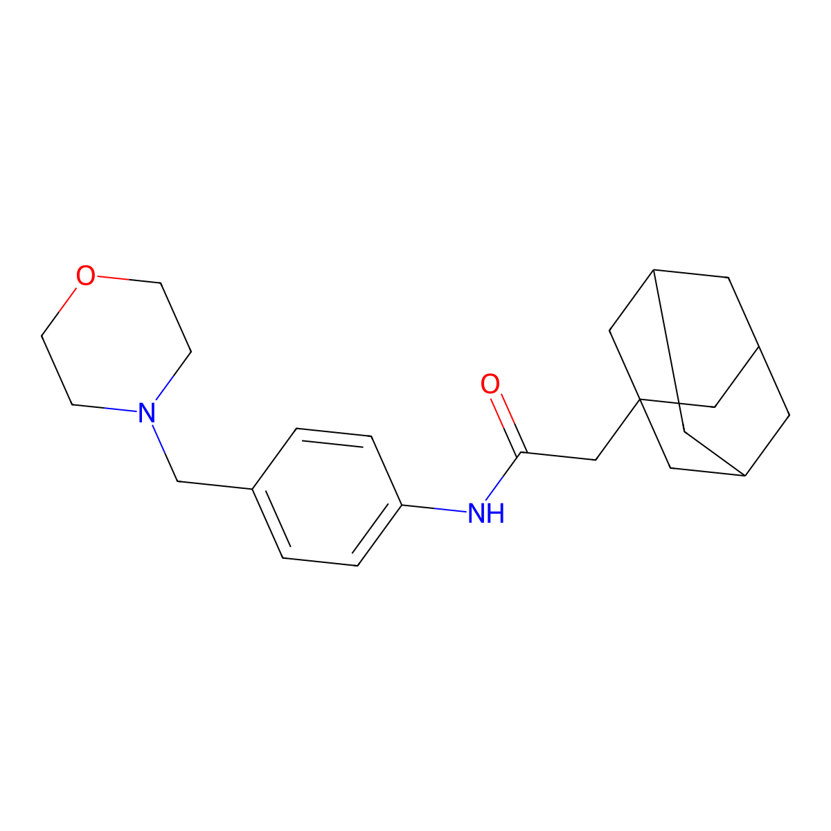 2-(1-adamantyl)-N-[4-(morpholin-4-ylmethyl)phenyl]acetamide molecular structure, CAS 756126-20-2