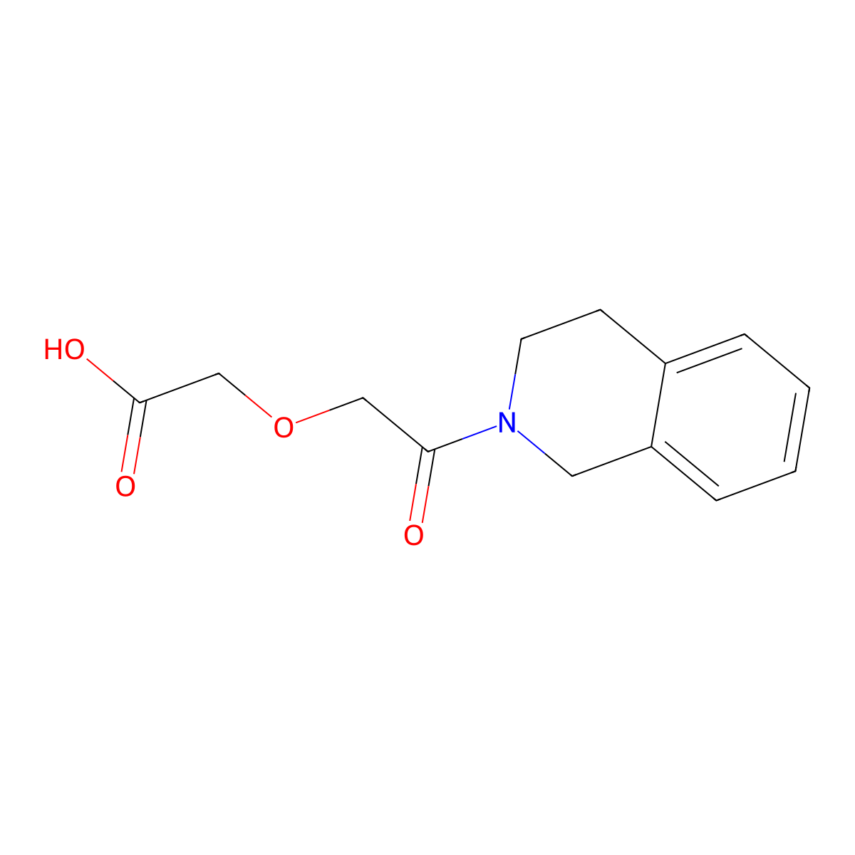 [2-(3,4-Dihydro-1H-isoquinolin-2-yl)-2-oxo-ethoxy]-acetic acid molecular structure, CAS 756126-37-1