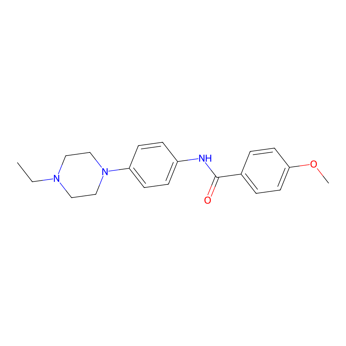 N-[4-(4-ethylpiperazin-1-yl)phenyl]-4-methoxybenzamide molecular structure, CAS 756129-58-5