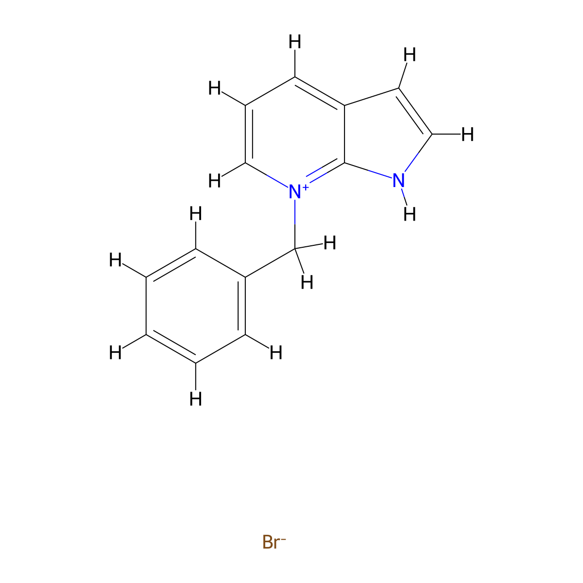 7-benzyl-1H-pyrrolo[2,3-b]pyridin-7-ium bromide molecular structure, CAS 75614-71-0
