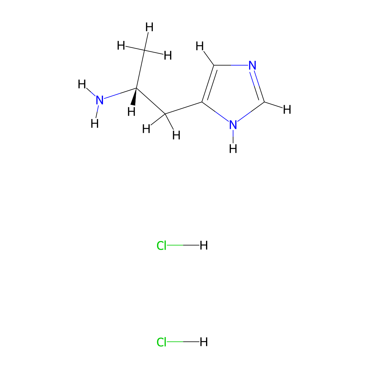 (R)-1-(1H-Imidazol-4-yl)propan-2-amine dihydrochloride molecular structure, CAS 75614-87-8