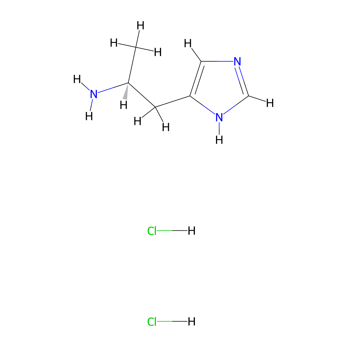 S-2-(1H-Imidazol-4-yl)-1-methyl-ethylamine dihydrochloride molecular structure, CAS 75614-90-3