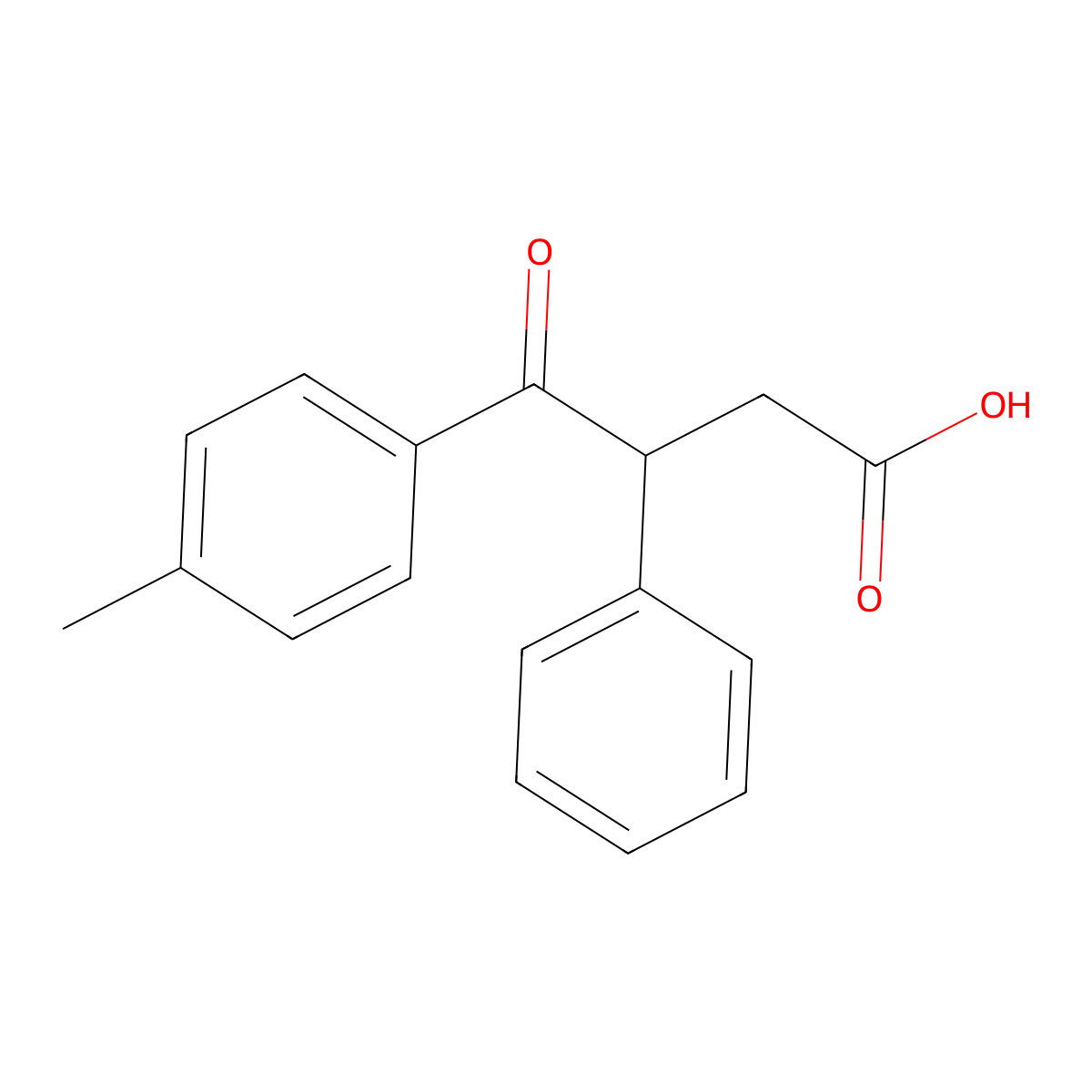 4-(4-Methylphenyl)-4-oxo-3-phenylbutanoic acid molecular structure, CAS 75616-32-9