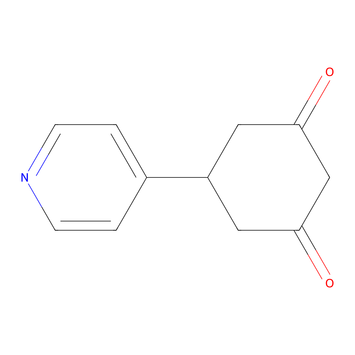 5-Pyridin-4-ylcyclohexane-1,3-dione molecular structure, CAS 75618-39-2