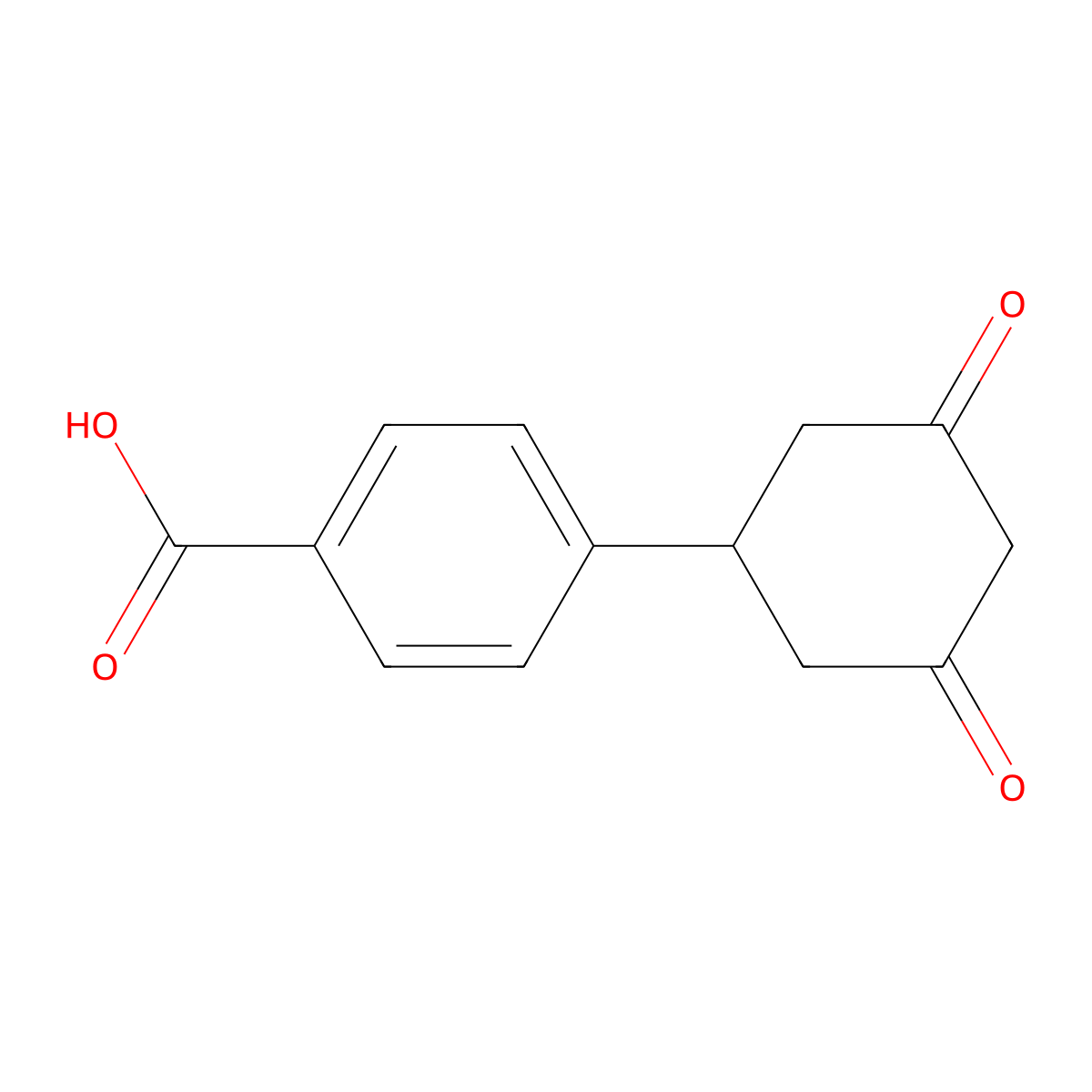 4-(3,5-Dioxocyclohexyl)benzoic acid molecular structure, CAS 75618-40-5