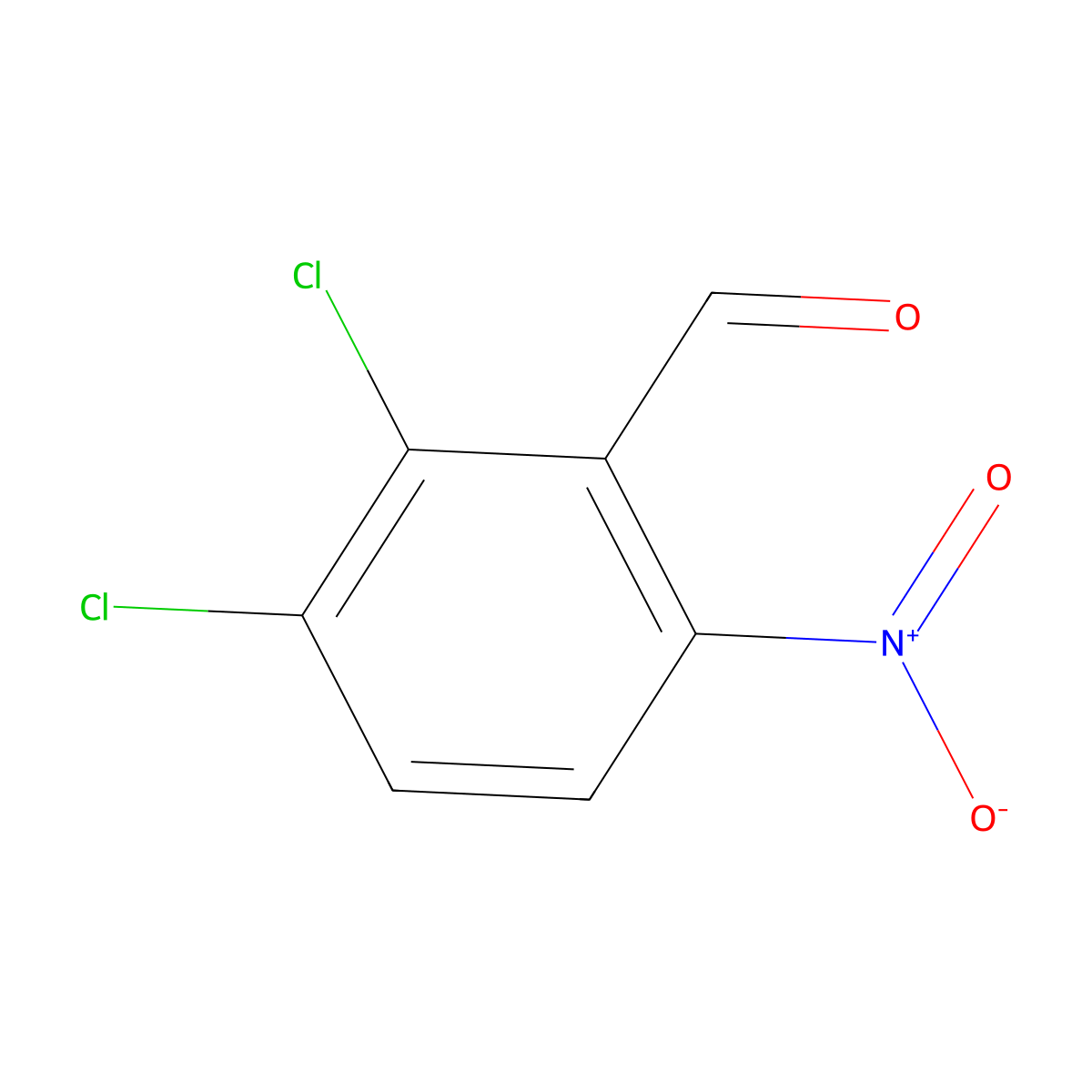 2,3-Dichloro-6-nitrobenzaldehyde molecular structure, CAS 75618-41-6