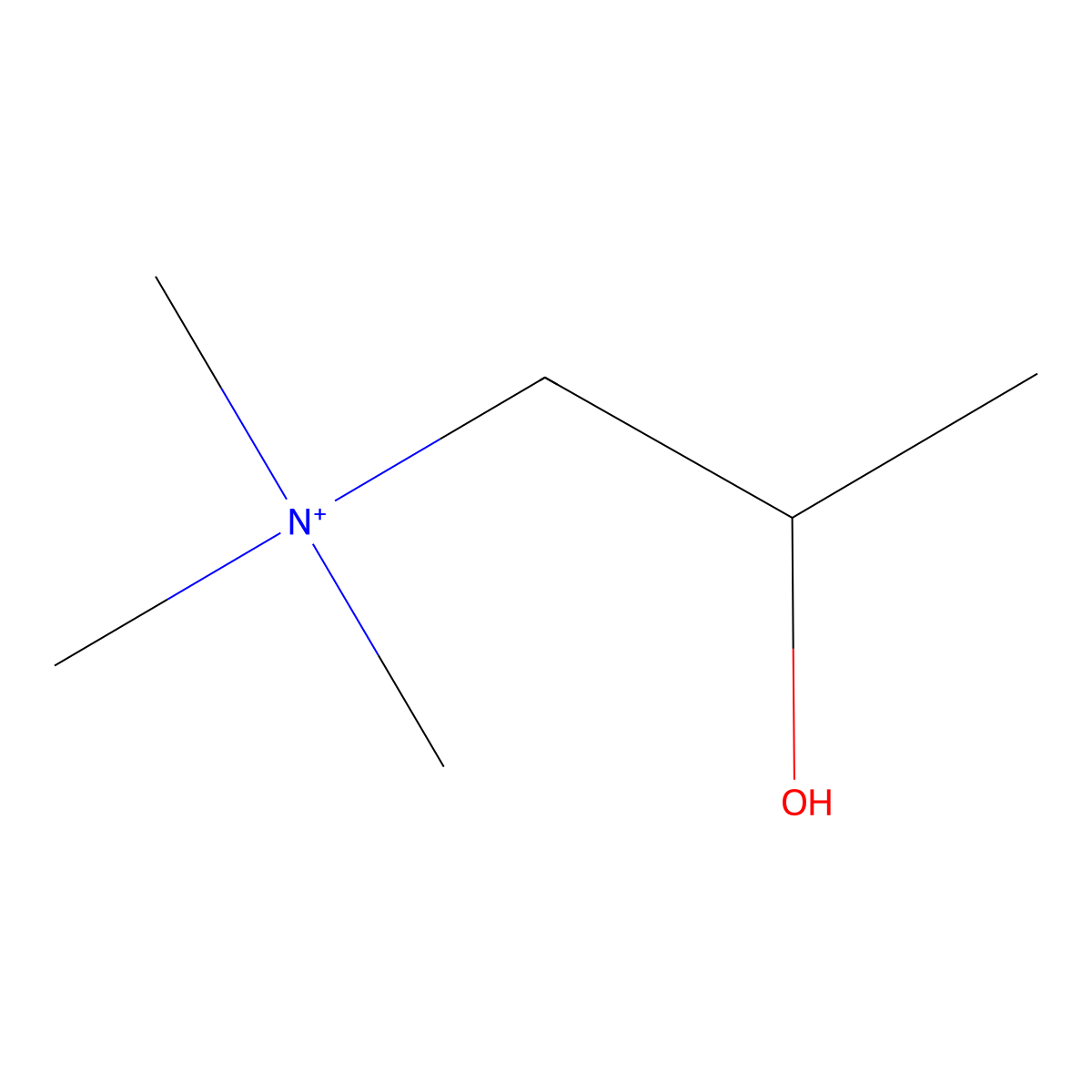 2-Methylcholine molecular structure, CAS 7562-87-0