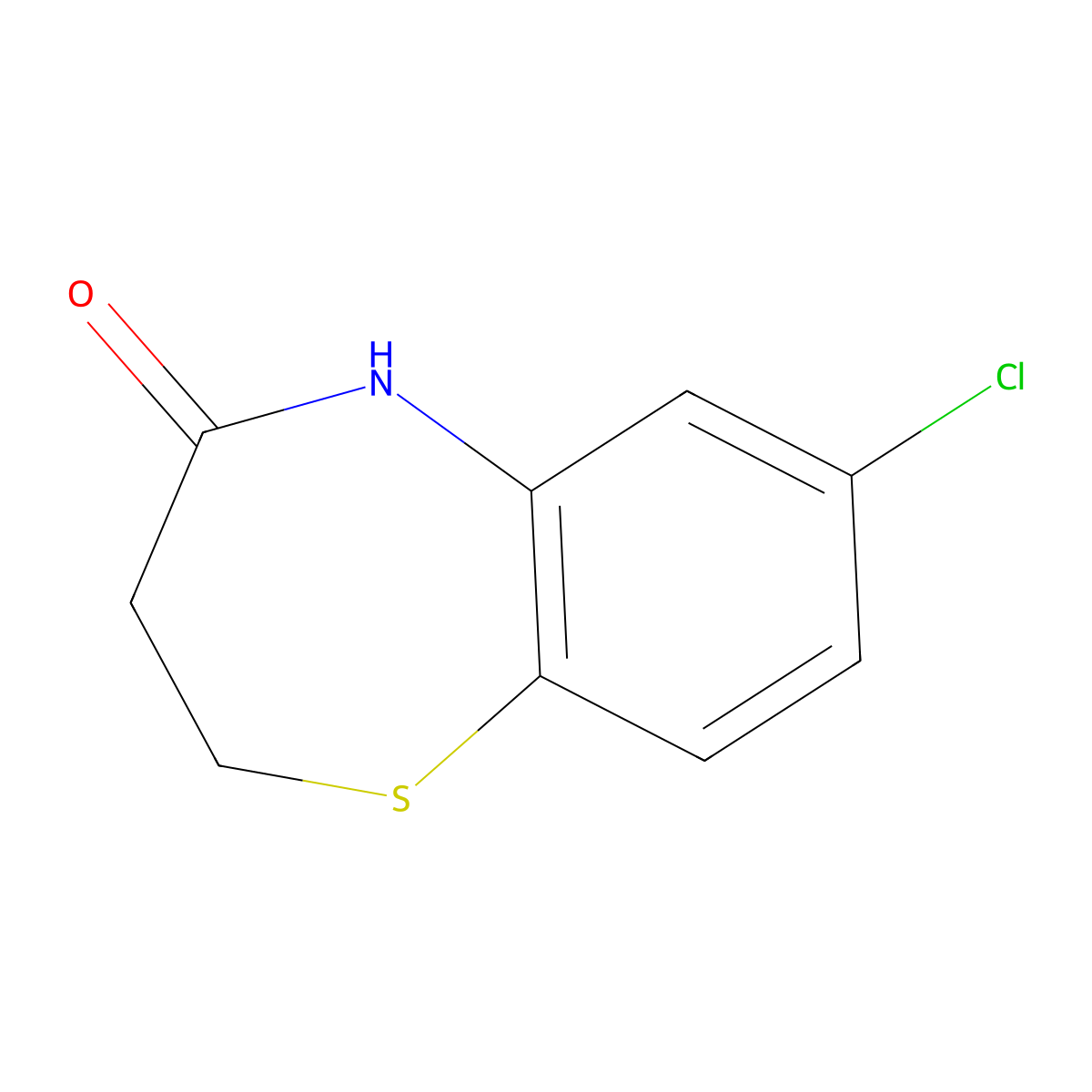 7-chloro-2,3-dihydro-1,5-benzothiazepin-4(5H)-one molecular structure, CAS 75620-23-4