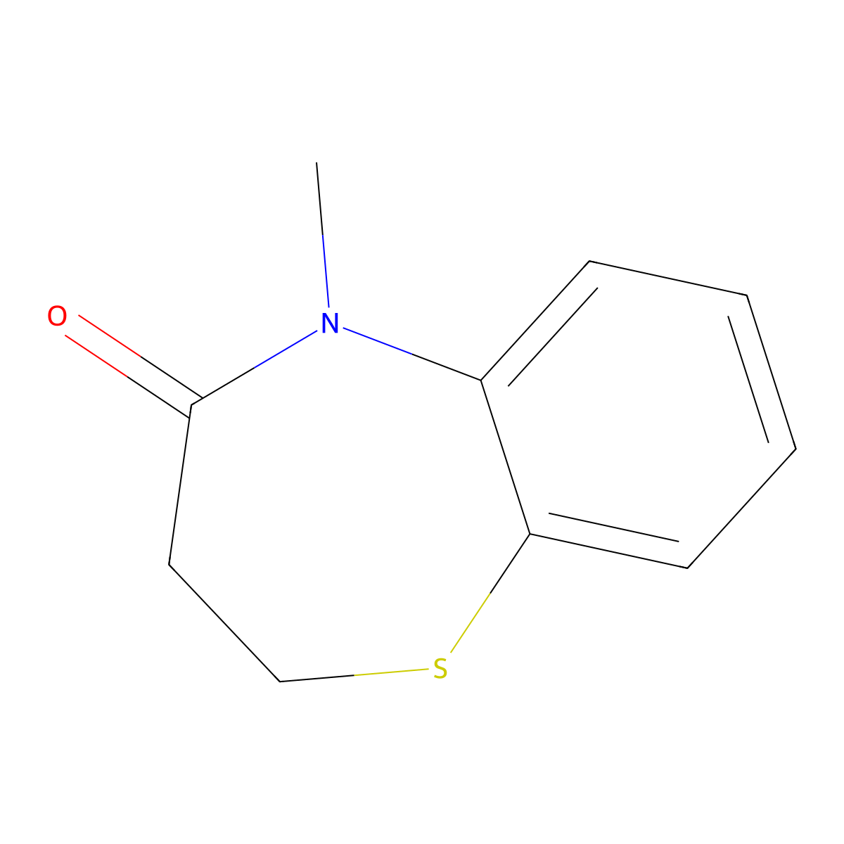 5-methyl-2,3-dihydrobenzo[b][1,4]thiazepin-4(5H)-one molecular structure, CAS 75620-24-5