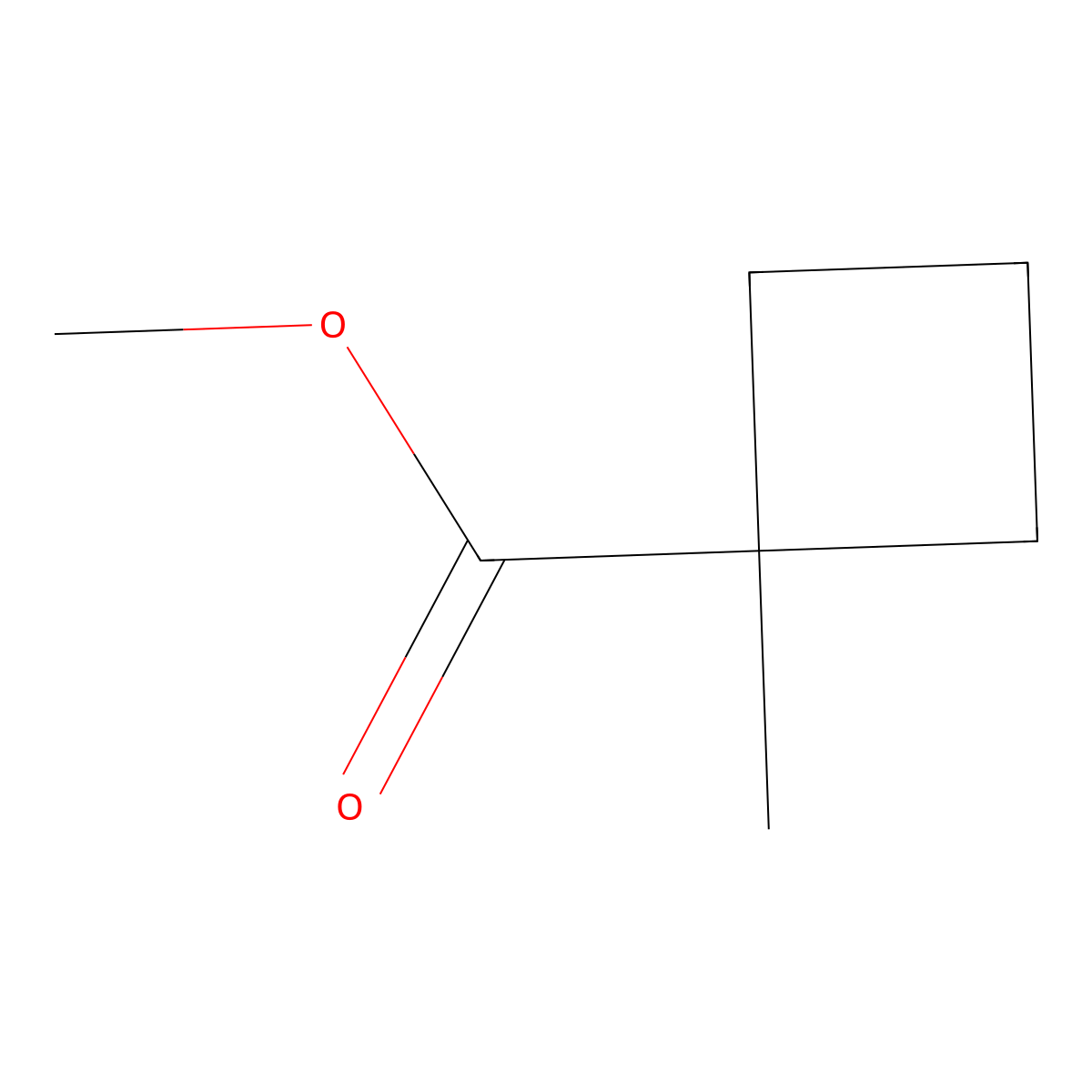 Methyl 1-methylcyclobutane-1-carboxylate molecular structure, CAS 75621-39-5