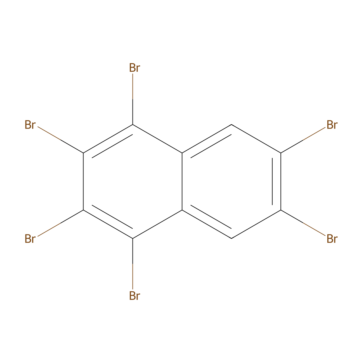 1,2,3,4,6,7-Hexabromonaphthalene molecular structure, CAS 75625-24-0