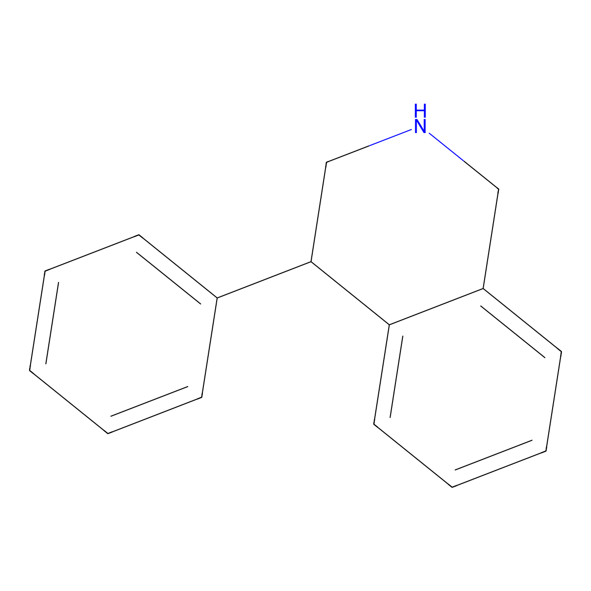 4-Phenyl-1,2,3,4-tetrahydroisoquinoline molecular structure, CAS 75626-12-9