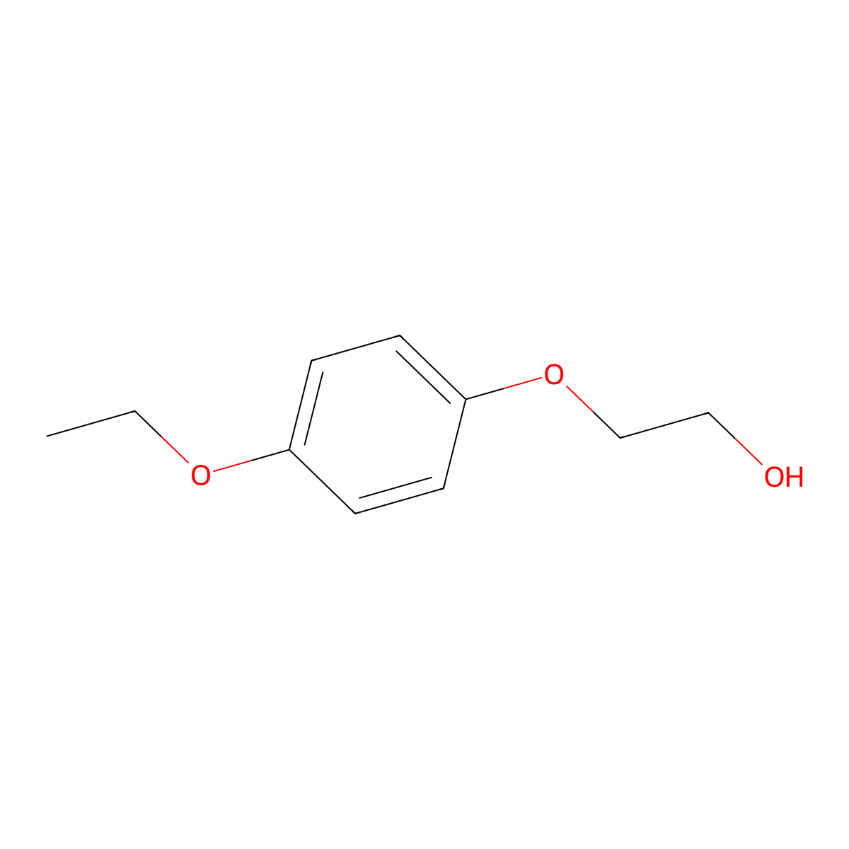 Ethanol, 2-(4-ethoxyphenoxy)- molecular structure, CAS 75631-61-7