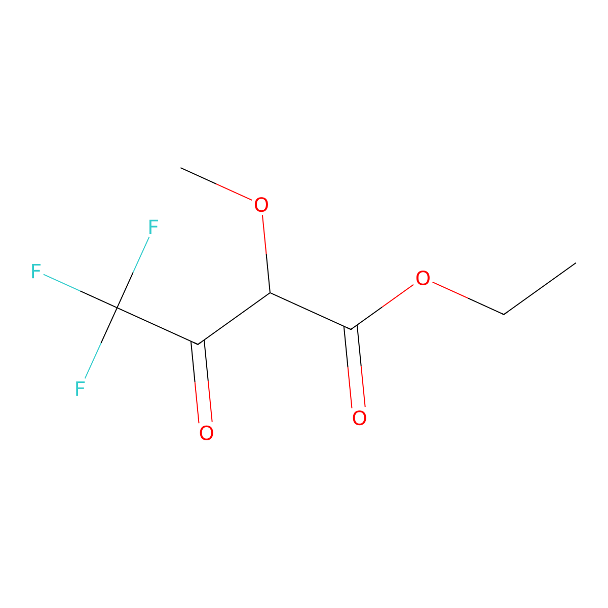Ethyl 4,4,4-trifluoro-2-methoxy-3-oxobutanoate molecular structure, CAS 75631-71-9