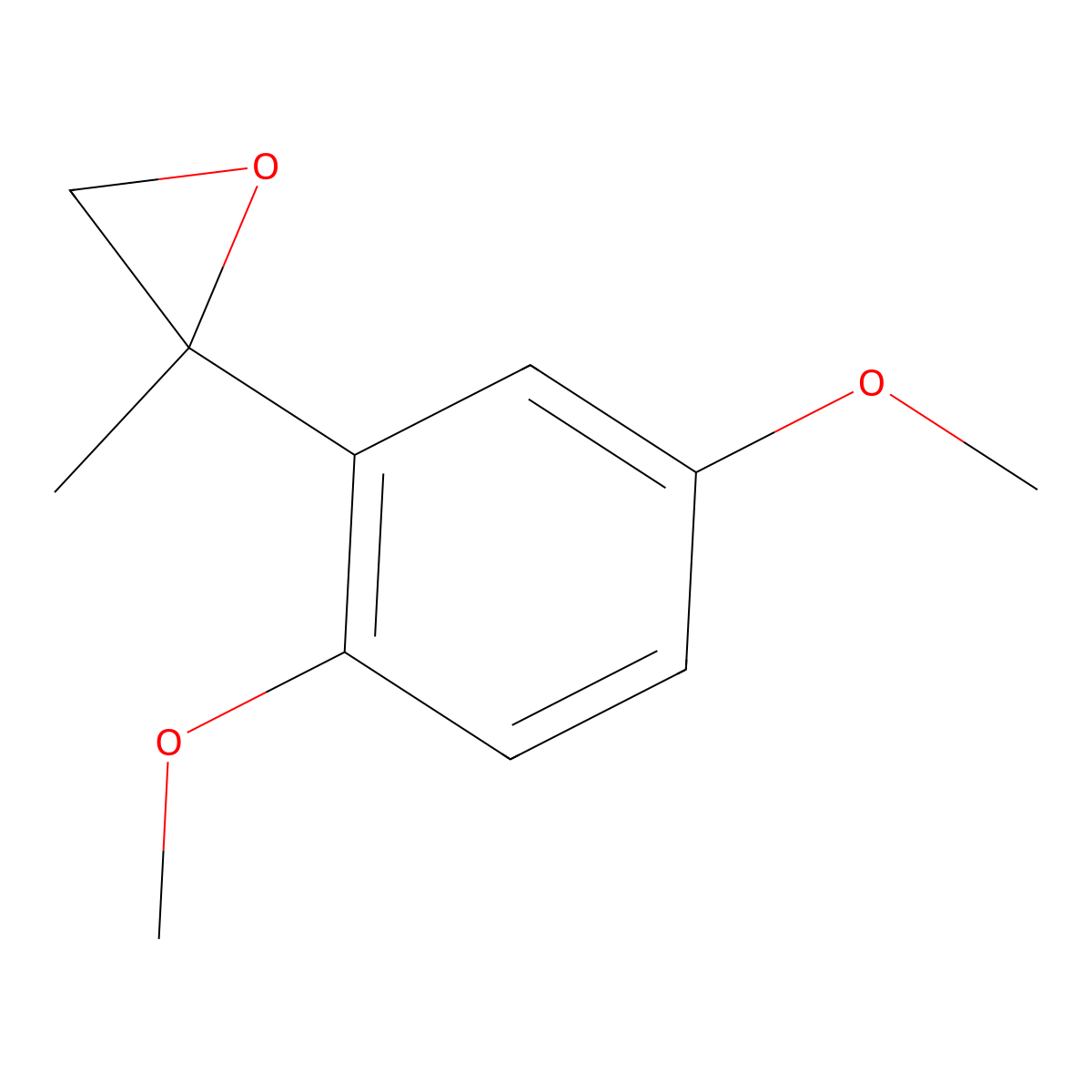 2-(2,5-Dimethoxyphenyl)-2-methyloxirane molecular structure, CAS 75632-56-3