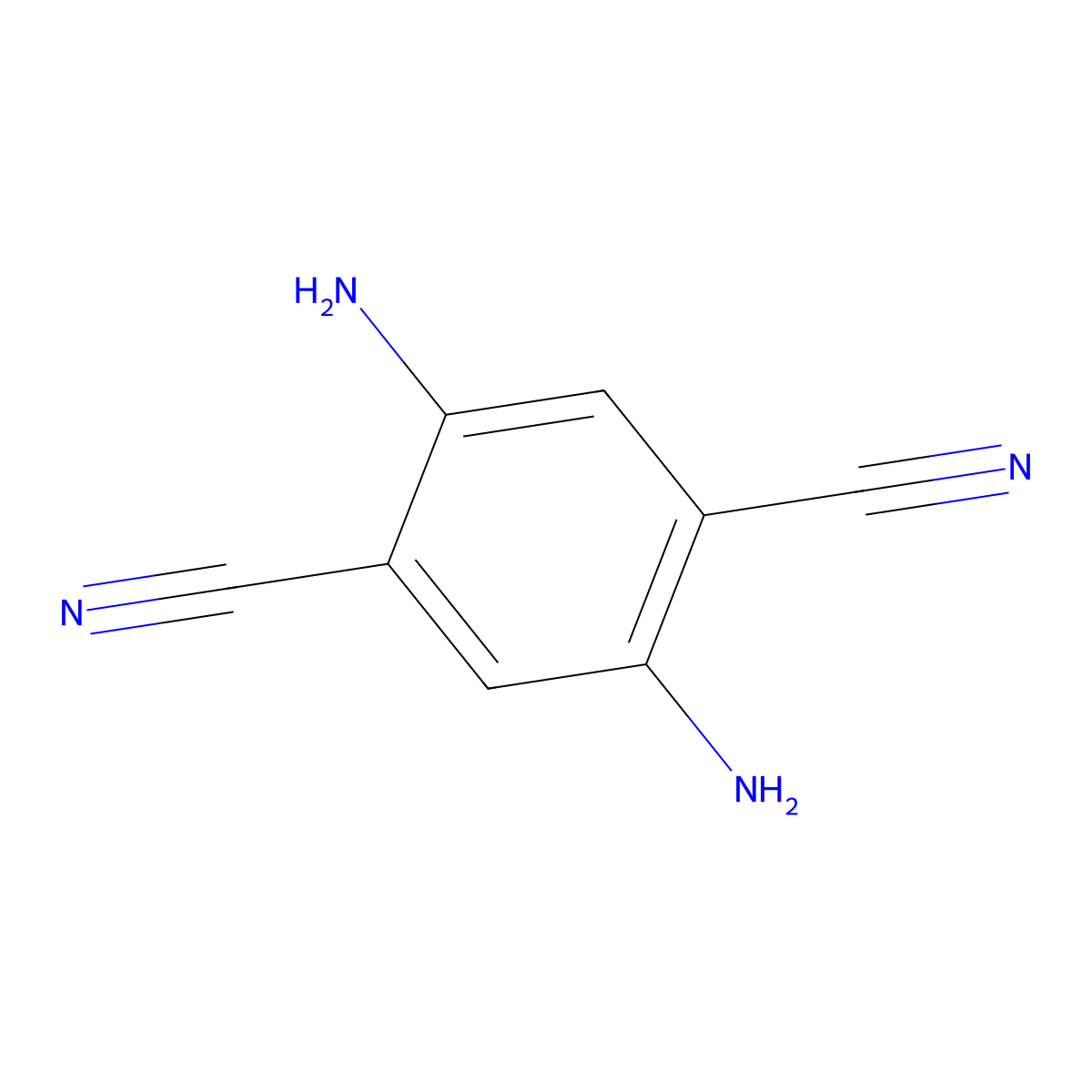 2,5-Diaminoterephthalonitrile molecular structure, CAS 75636-88-3
