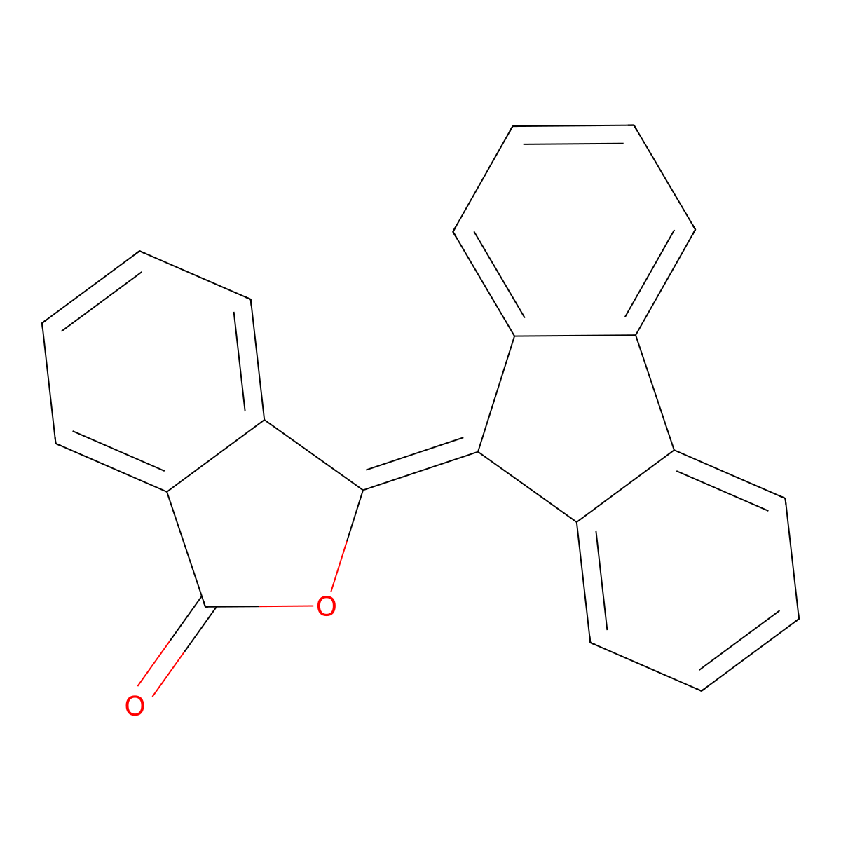 3-Fluoren-9-ylidene-3H-isobenzofuran-1-one molecular structure, CAS 75637-36-4