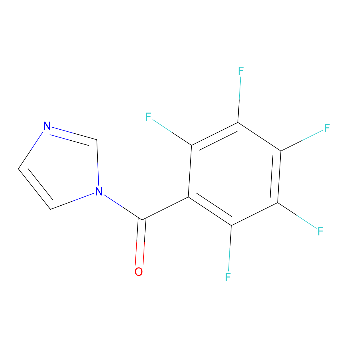 1-pentafluorobenzoyl-1H-imidazole molecular structure, CAS 75641-06-4