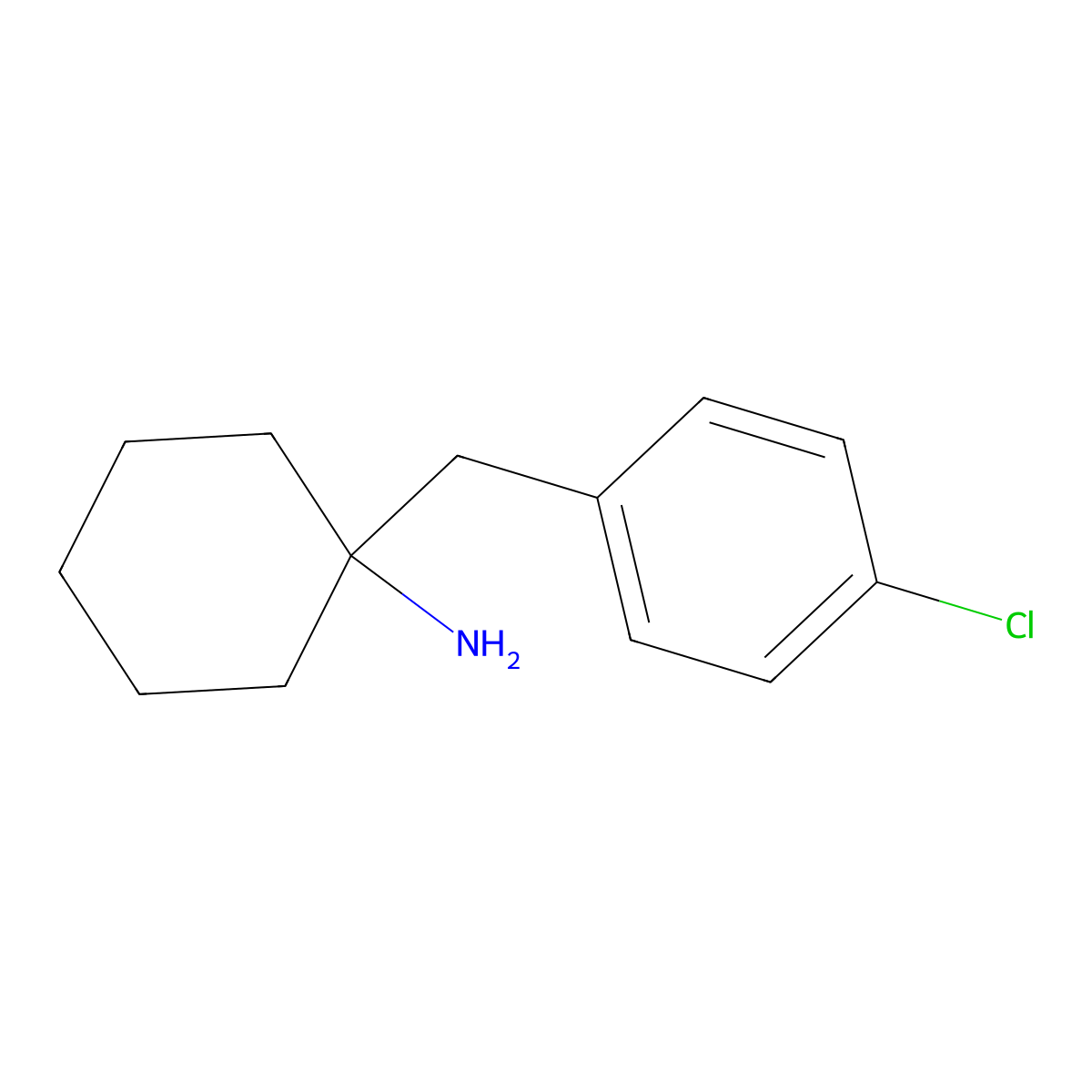 1-(4-Chlorobenzyl)cyclohexan-1-amine molecular structure, CAS 756425-20-4
