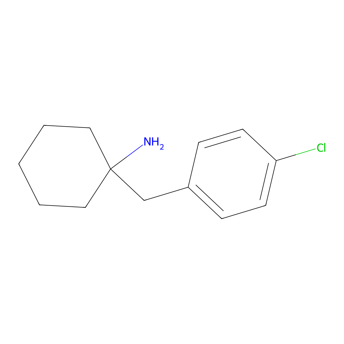 1-(4-Chlorobenzyl)cyclohexan-1-amine molecular structure, CAS 756425-20-4