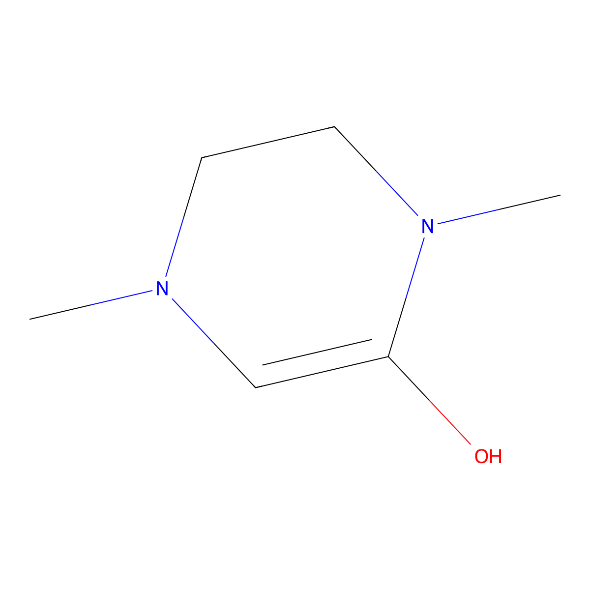 1,4,5,6-Tetrahydro-1,4-dimethyl-2-pyrazinol molecular structure, CAS 756431-61-5