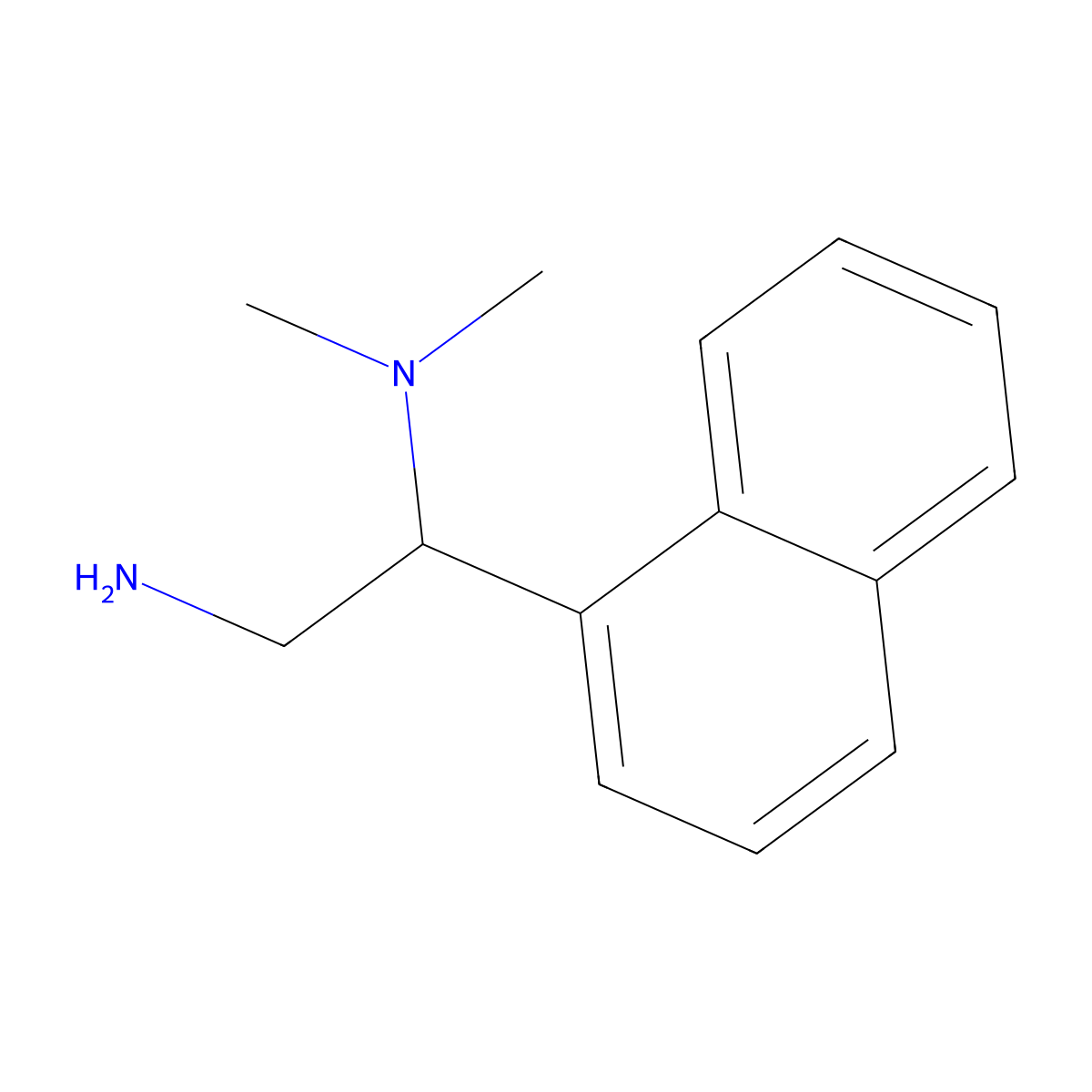 N1,N1-Dimethyl-1-(naphthalen-1-yl)ethane-1,2-diamine molecular structure, CAS 756435-66-2