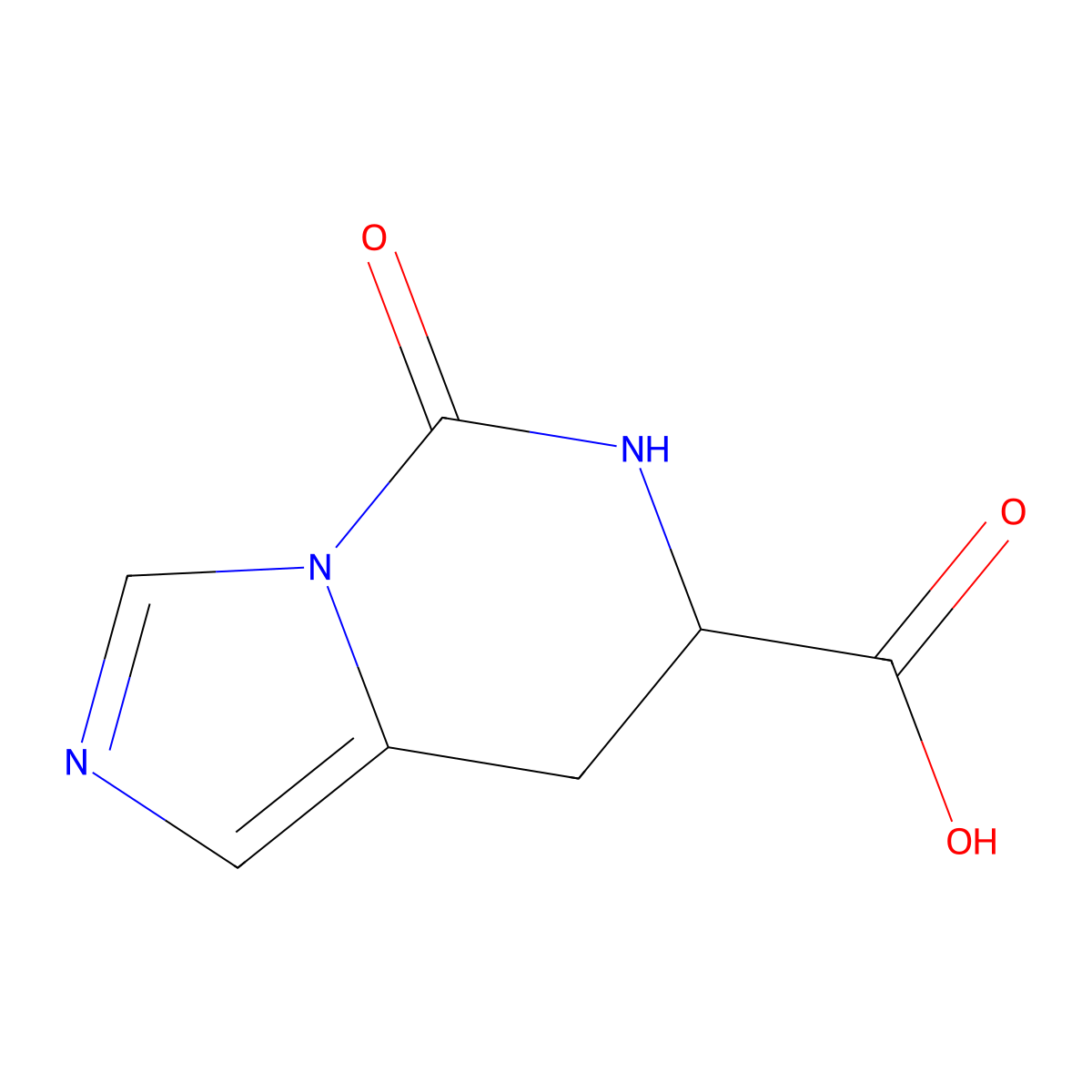 (7S)-5-oxo-5H,6H,7H,8H-imidazo[1,5-c]pyrimidine-7-carboxylic acid molecular structure, CAS 756449-05-5