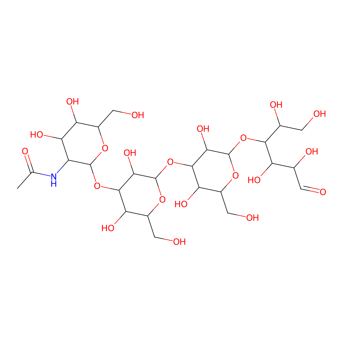 Isoglobotetraose molecular structure, CAS 75645-26-0