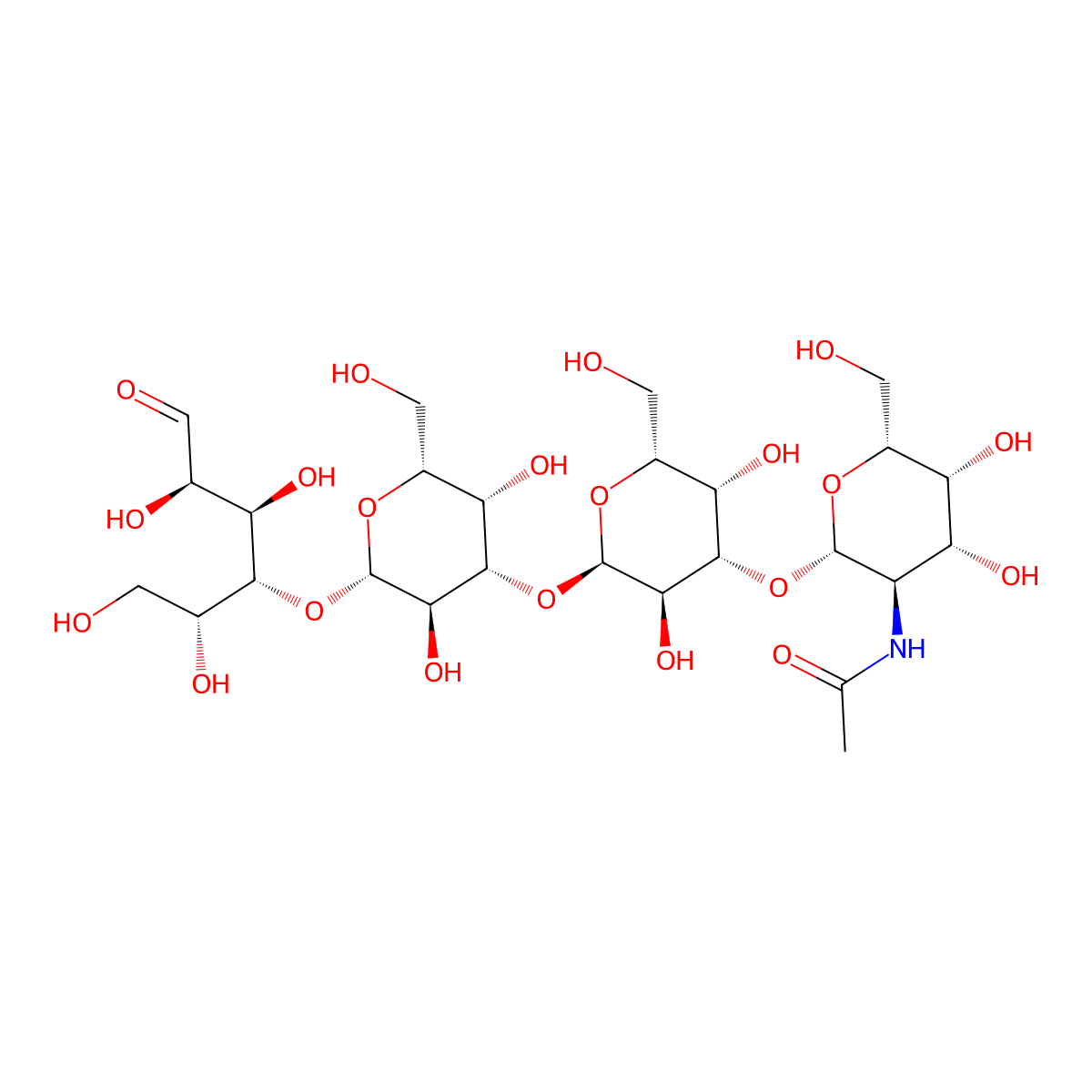Isoglobotetraose molecular structure, CAS 75645-26-0