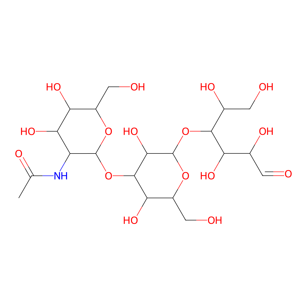 lacto-N-triose II molecular structure, CAS 75645-27-1