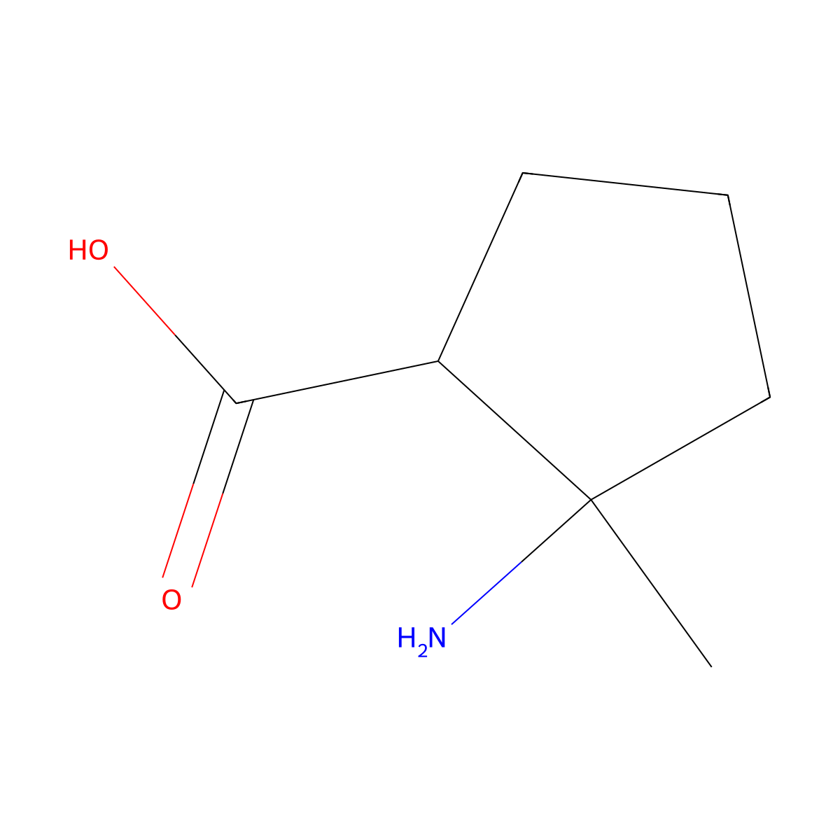 cis-2-Amino-2-methyl-cyclopentanecarboxylic acid molecular structure, CAS 756450-21-2