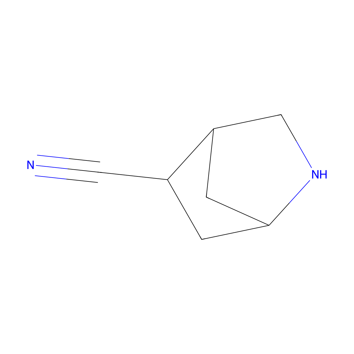 2-Azabicyclo[2.2.1]heptane-5-carbonitrile molecular structure, CAS 756455-15-9