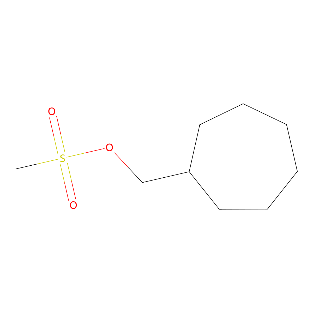Cycloheptylmethyl methanesulfonate molecular structure, CAS 75646-22-9