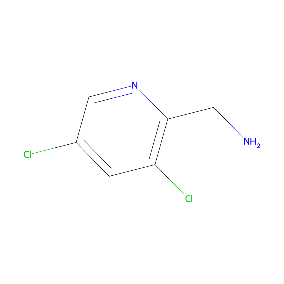 (3,5-Dichloropyridin-2-YL)methanamine molecular structure, CAS 756462-58-5