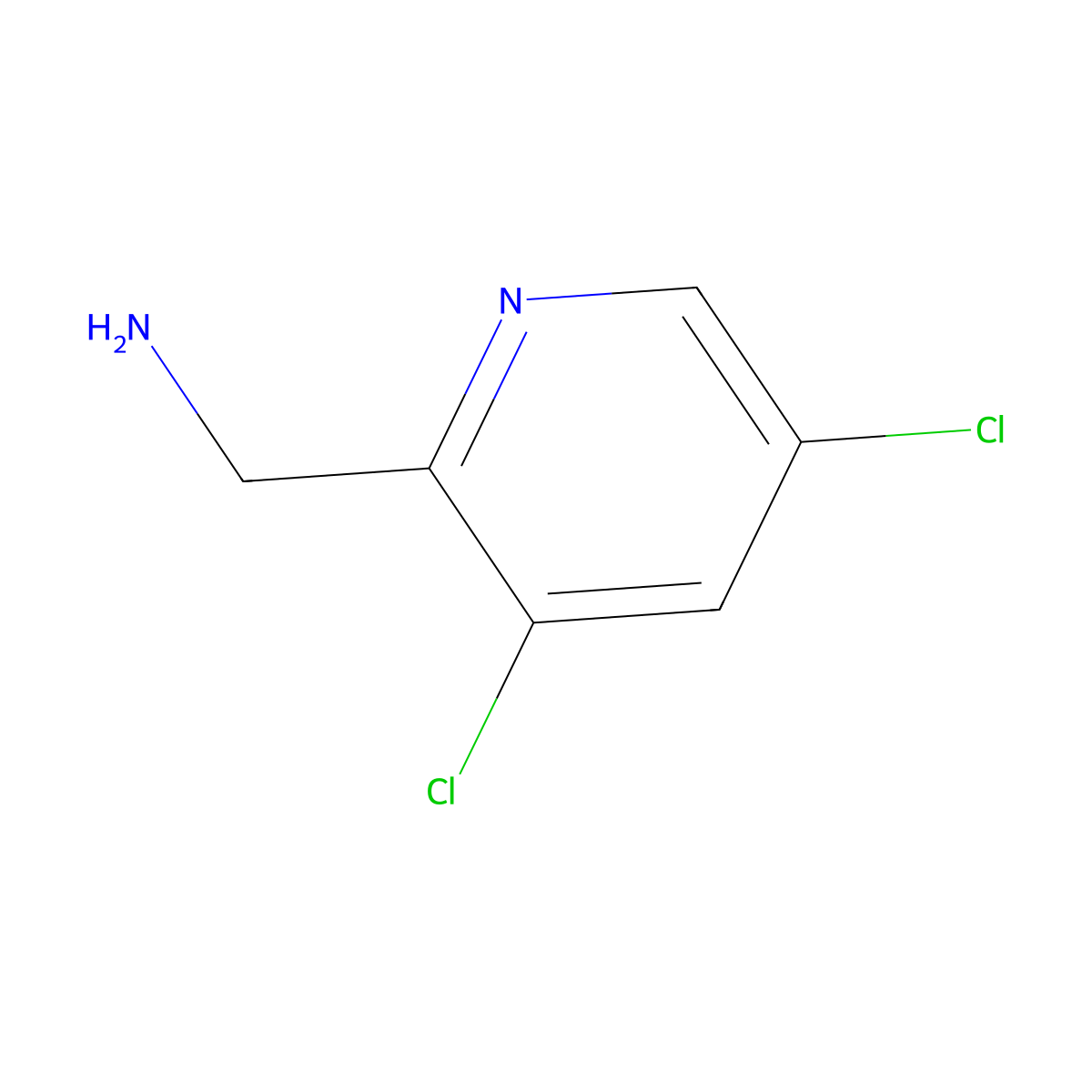 (3,5-Dichloropyridin-2-YL)methanamine molecular structure, CAS 756462-58-5