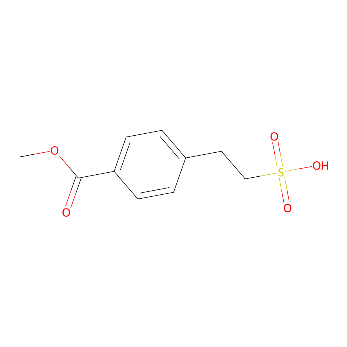 2-(4-(Methoxycarbonyl)phenyl)ethanesulfonic acid molecular structure, CAS 756469-30-4