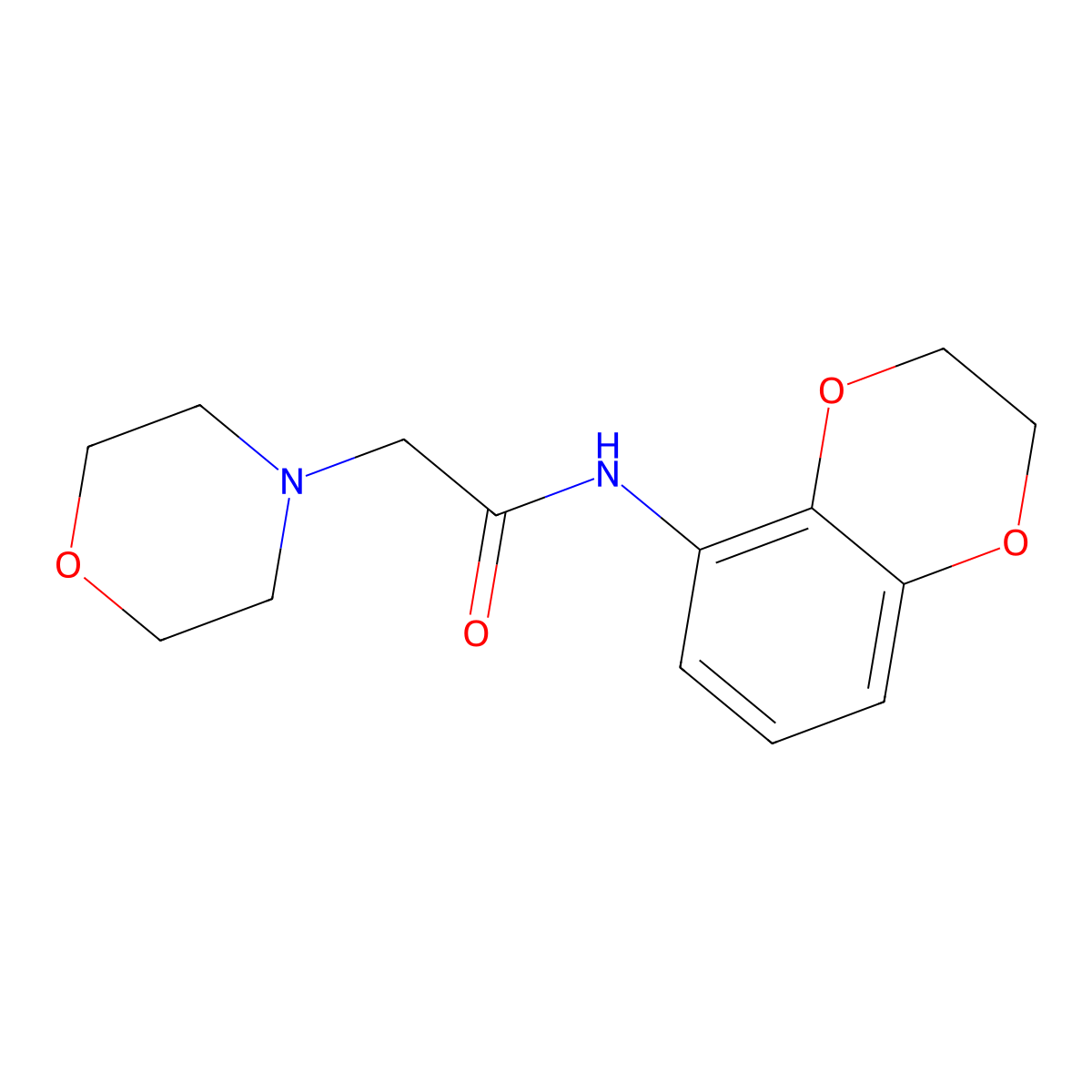 N-(2,3-Dihydro-1,4-benzodioxin-5-yl)-4-morpholineacetamide molecular structure, CAS 756469-47-3