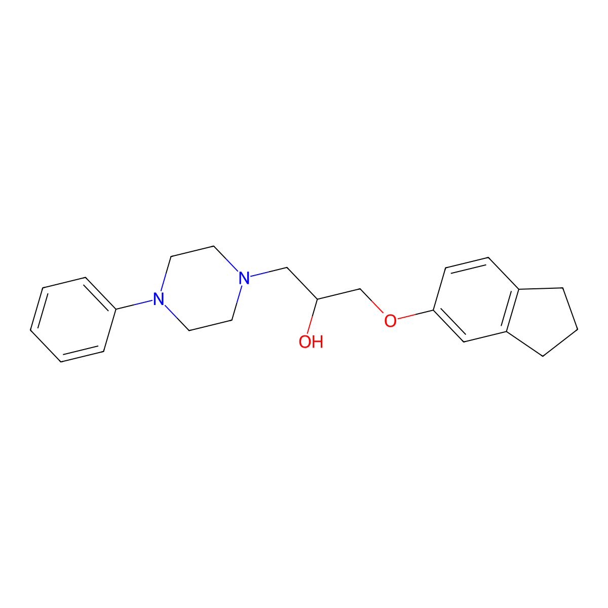 1-(2,3-dihydro-1H-inden-5-yloxy)-3-(4-phenylpiperazin-1-yl)propan-2-ol molecular structure, CAS 756471-14-4