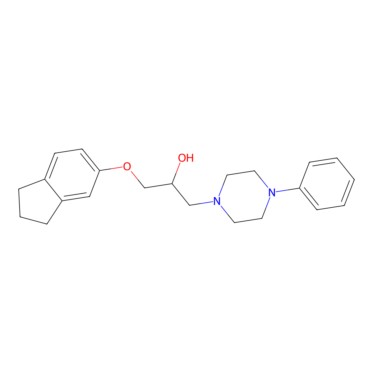 1-(2,3-dihydro-1H-inden-5-yloxy)-3-(4-phenylpiperazin-1-yl)propan-2-ol molecular structure, CAS 756471-14-4