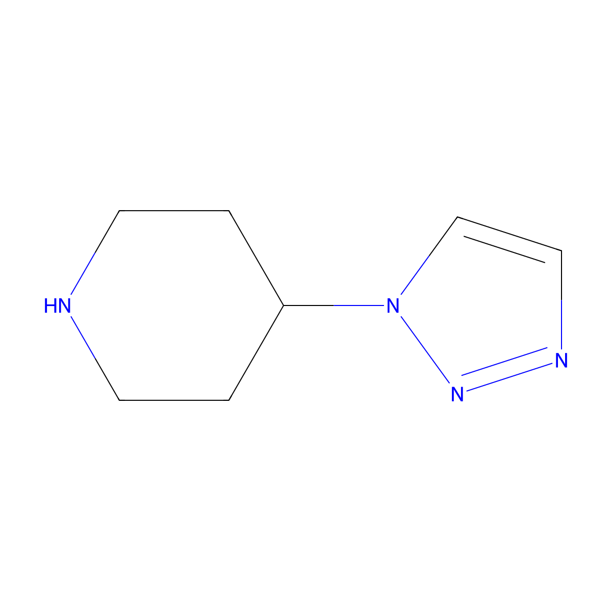 4-(1H-1,2,3-Triazol-1-YL)piperidine molecular structure, CAS 756476-21-8