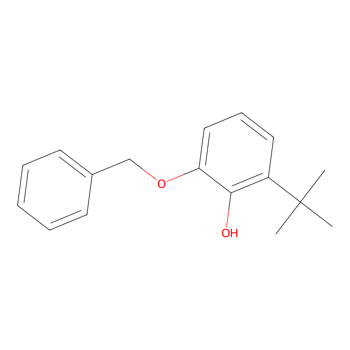 2-(1,1-Dimethylethyl)-6-(phenylmethoxy)phenol molecular structure, CAS 756477-34-6
