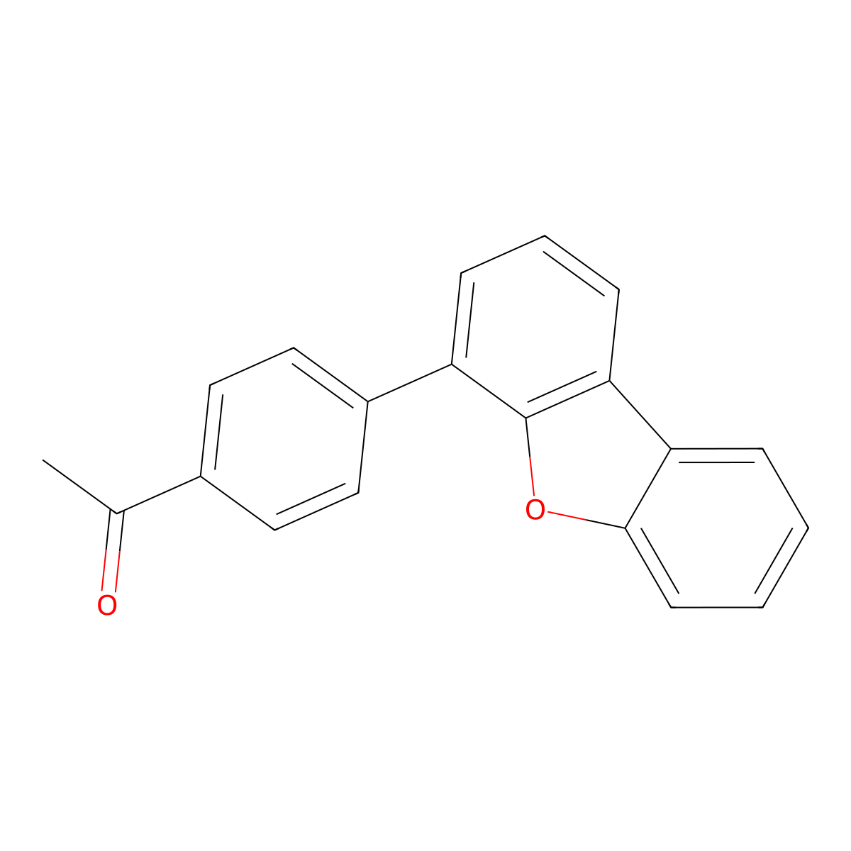 1-(4-(Dibenzo[b,d]furan-4-yl)phenyl)ethanone molecular structure, CAS 756484-37-4
