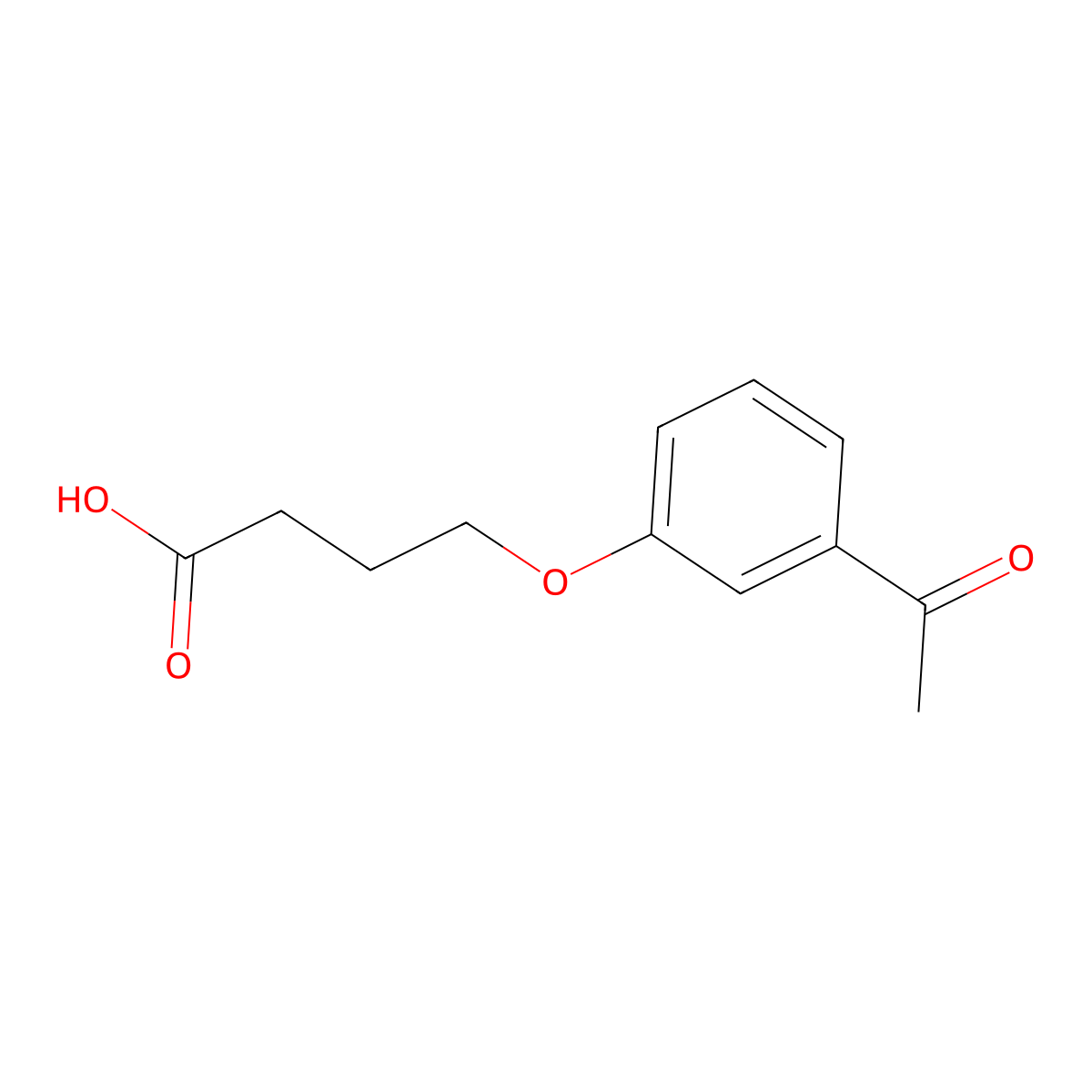 4-(3-Acetylphenoxy)butanoic acid molecular structure, CAS 756485-02-6